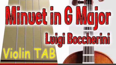 Minuet – Luigi Boccherini – Suzuki Book 2 –  Play Along Tab Tutorial