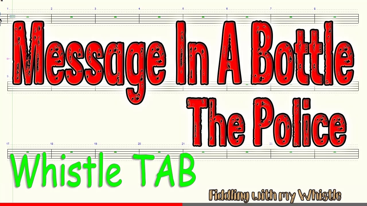 Message In A Bottle – The Police – Tin Whistle – Play Along Tab Tutorial