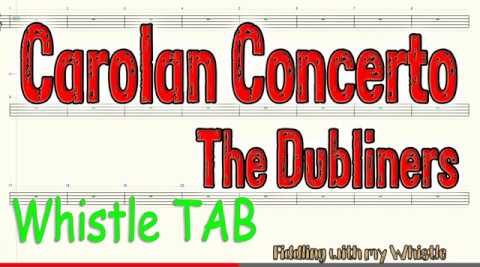 Carolan Concerto – The Dubliners – Tin Whistle – Play Along Tab Tutorial