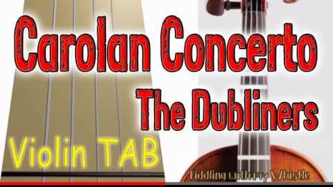 Carolan Concerto – The Dubliners – Violin – Play Along Tab Tutorial