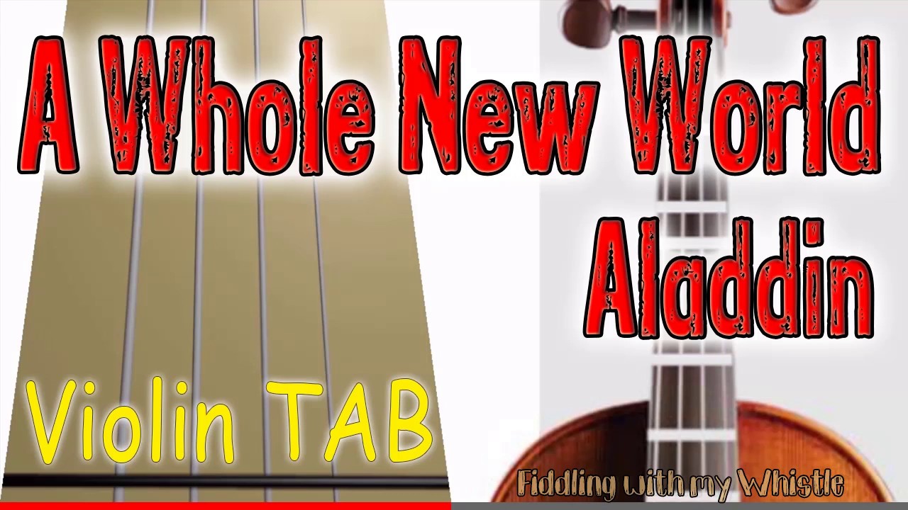 A Whole New World – Aladdin – Viloin – Play Along Tab Tutorial