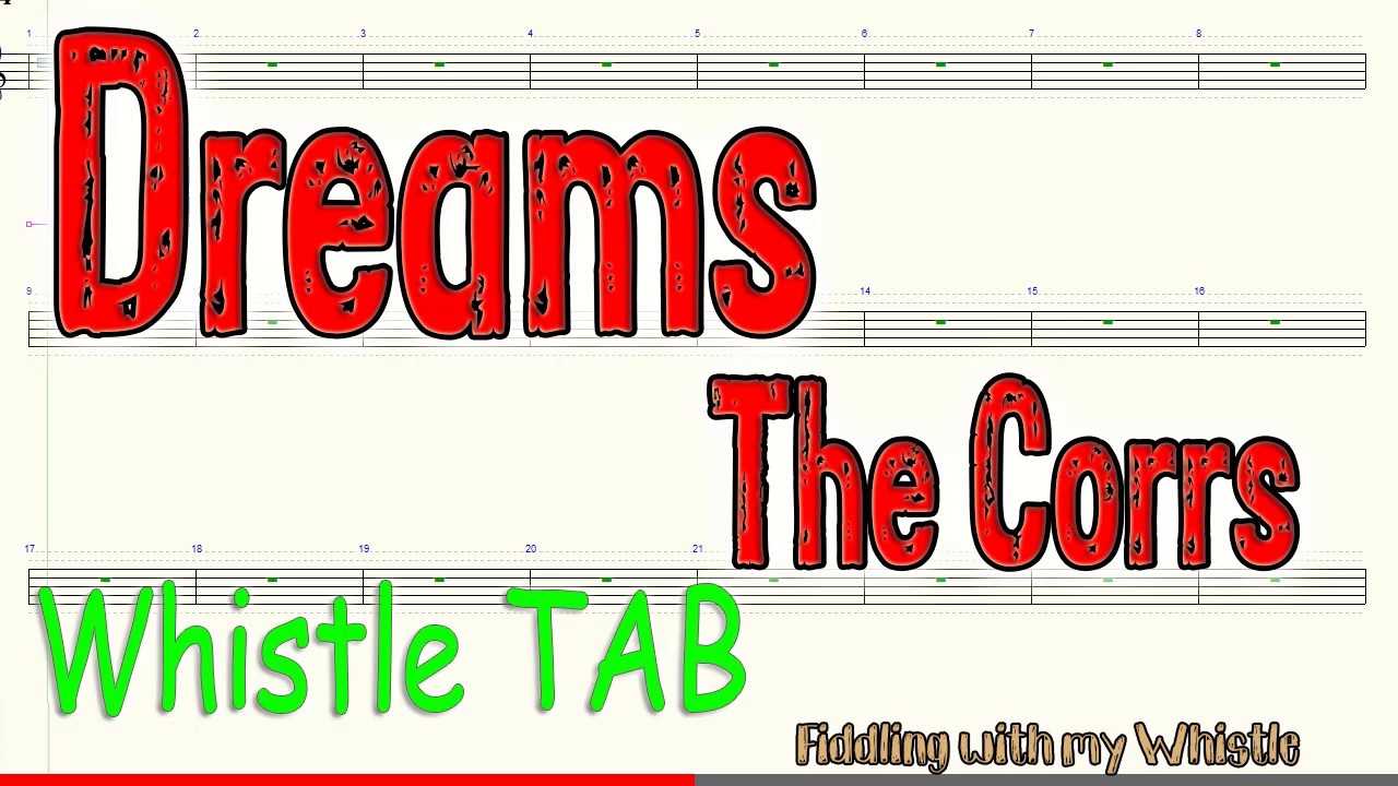 Dreams – The Corrs – Tin Whistle – Play Along Tab Tutorial