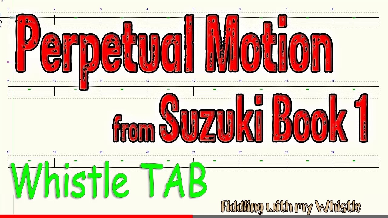 Perpetual Motion – Suzuki Book 1 – Tin Whistle – Play Along Tab Tutorial