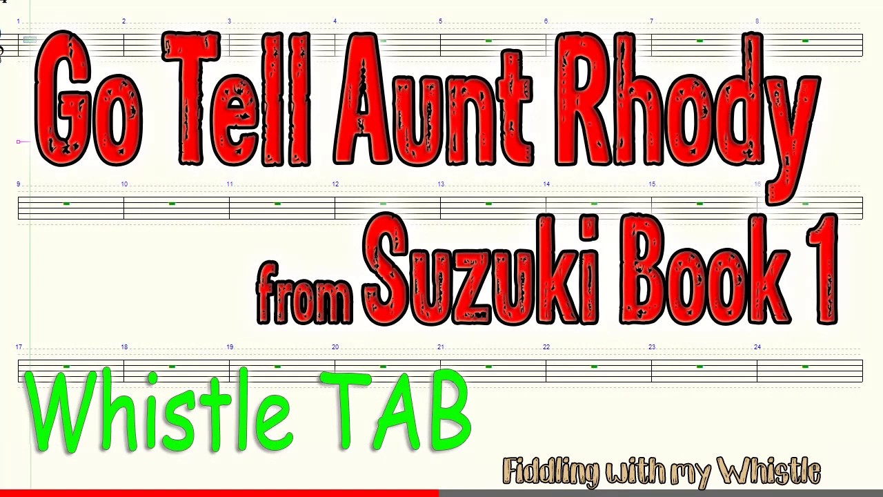 Go Tell Aunt Rhody – Suzuki Book 1 – Tin Whistle – Play Along Tab Tutorial