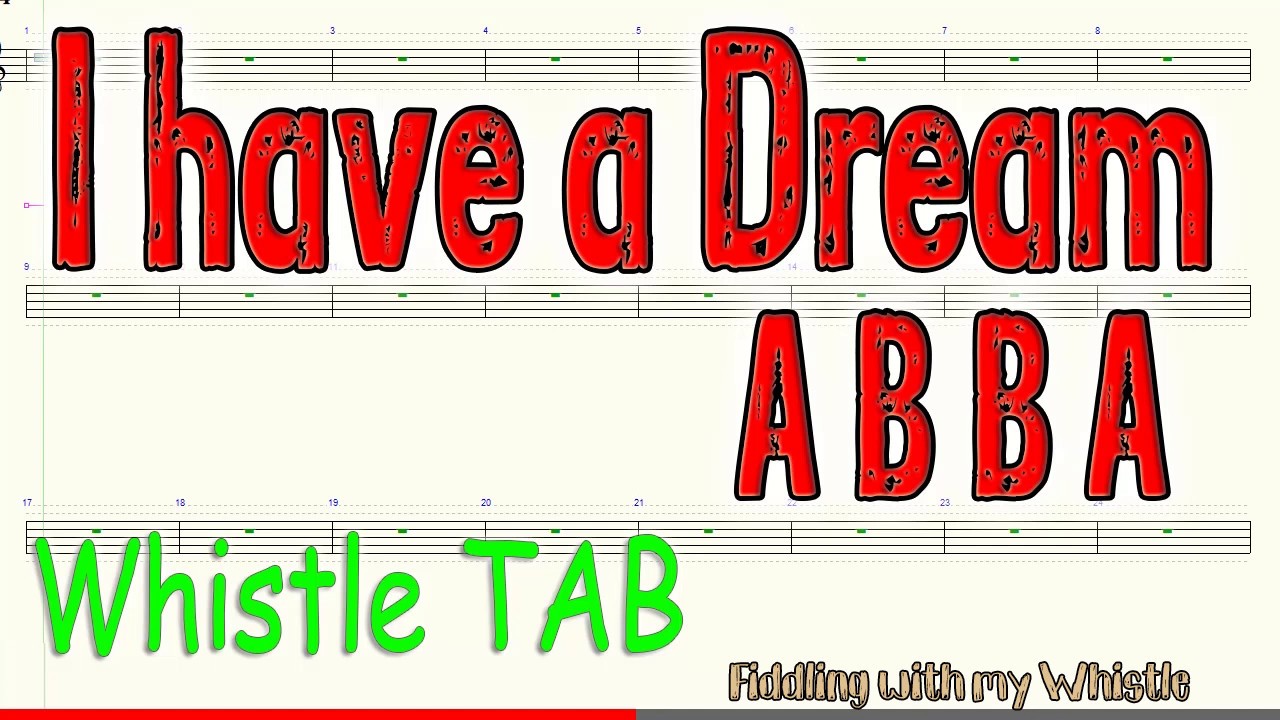 I have a Dream – ABBA – Tin Whistle – Play Along Tab Tutorial