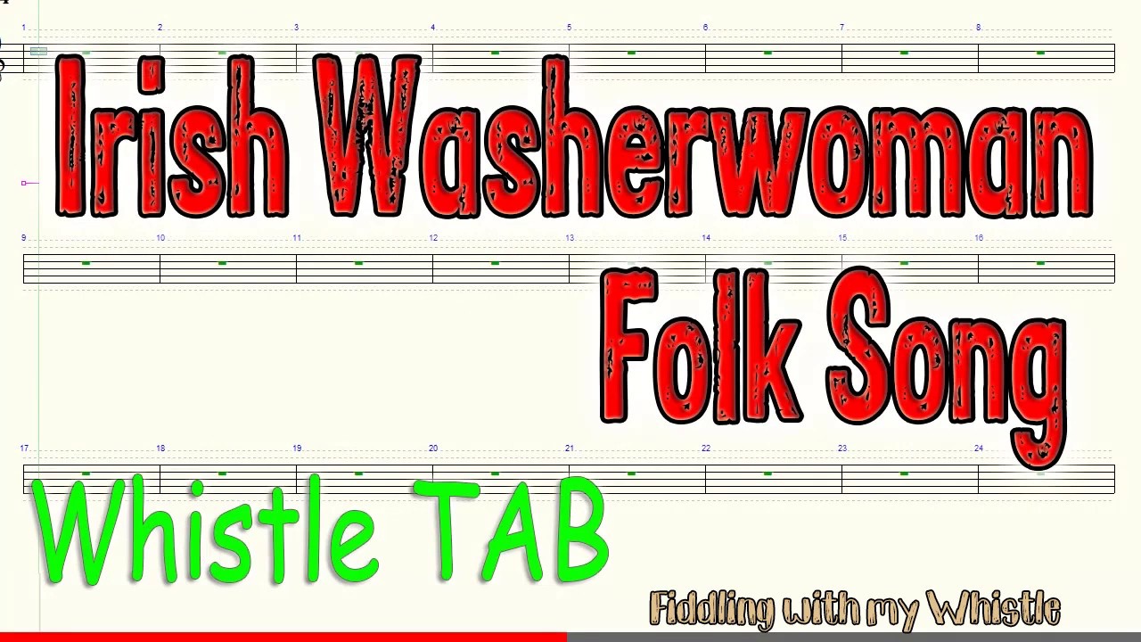 Irish Washerwoman – Folk Song – Tin Whislte – Play Along Tab Tutorial