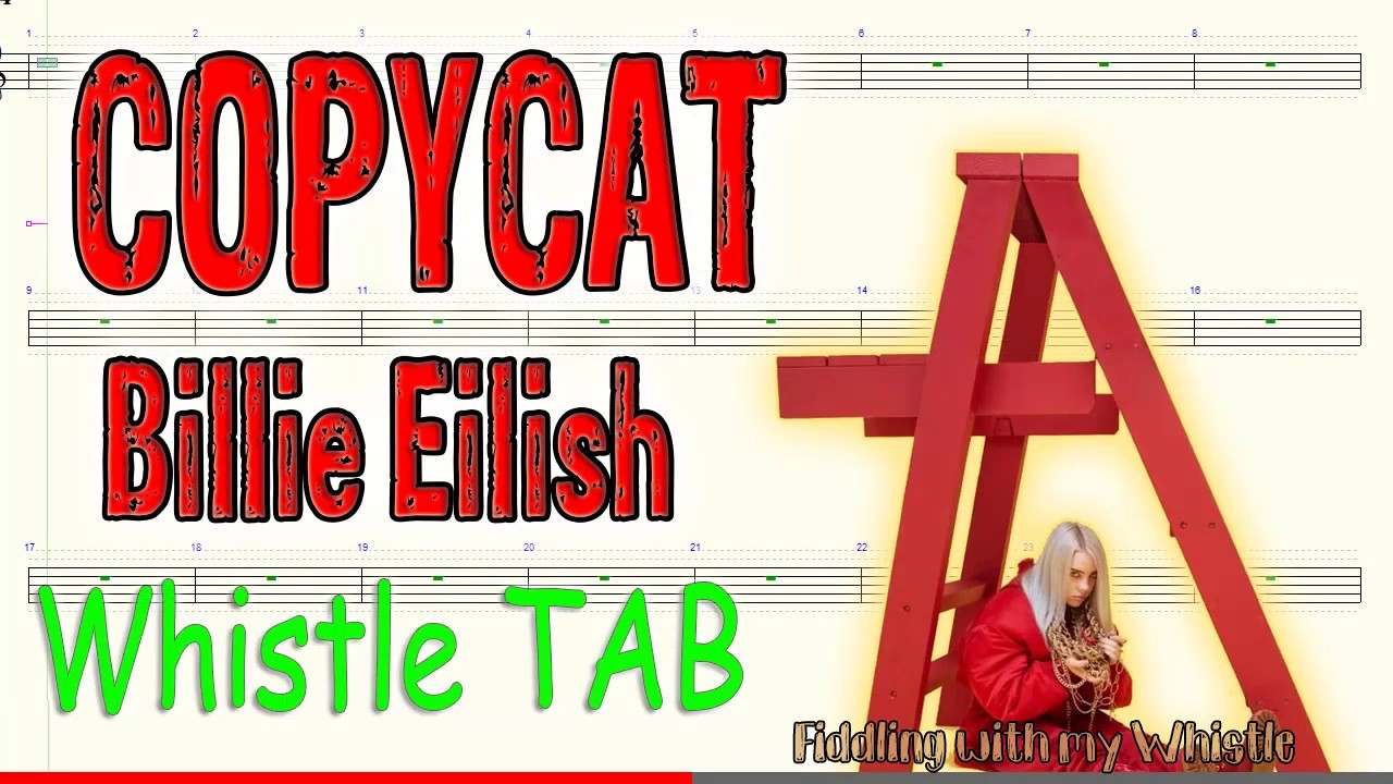 COPYCAT – Billie Eilish – Tin Whistle – Play Along Tab Tutorial