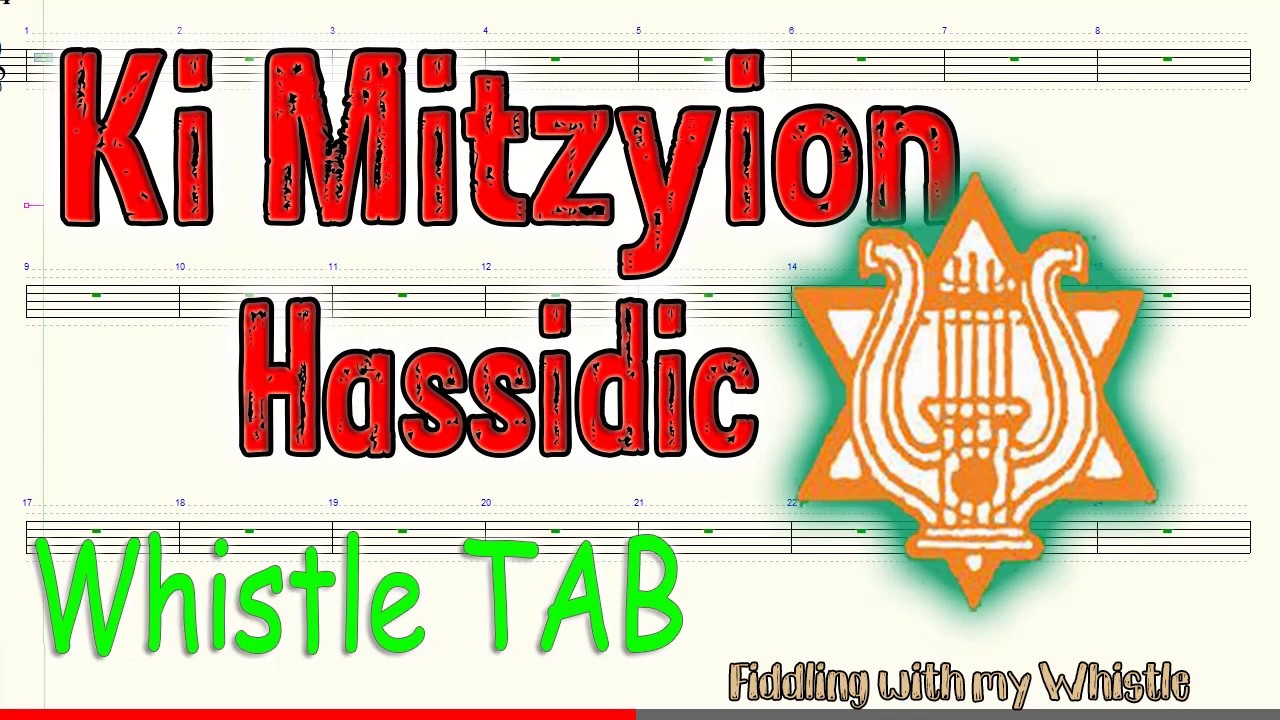 Ki Mitzyion – Hassidic – Jewish Folk – Tin Whistle – Play Along Tab Tutorial