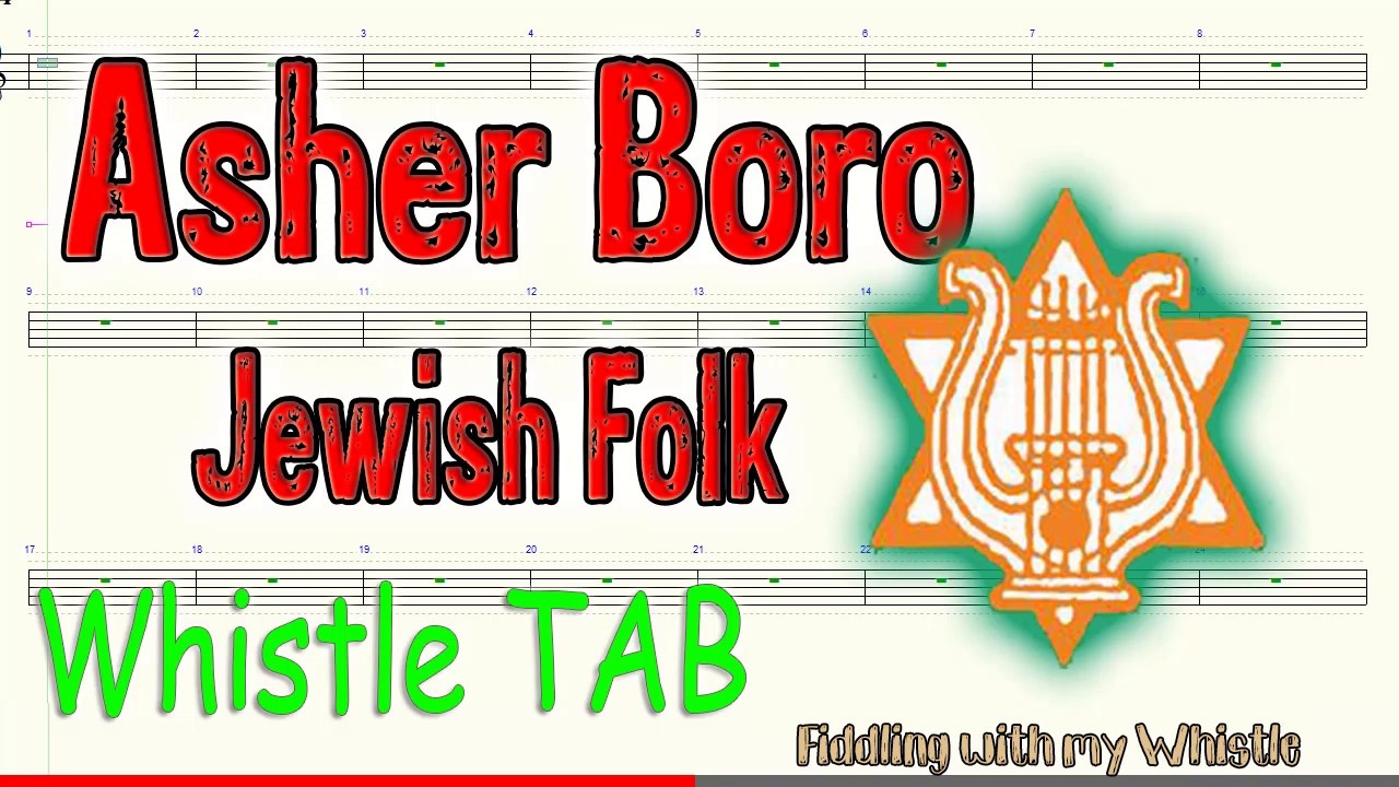 Asher Boro – Jewish Folk – Tin Whistle – Play Along Tab Tutorial