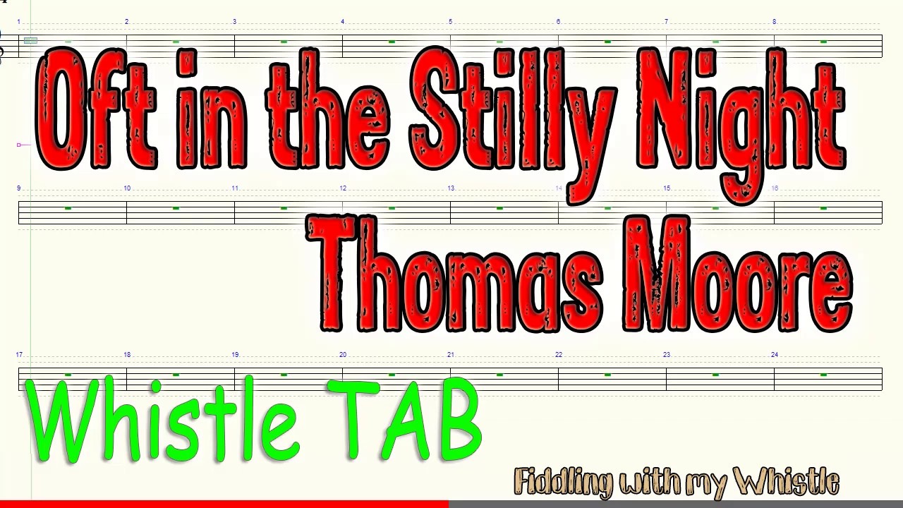 Oft in the Stilly Night – Thomas Moore – Folk Song – Tin Whistle – Play Along Tab Tutorial
