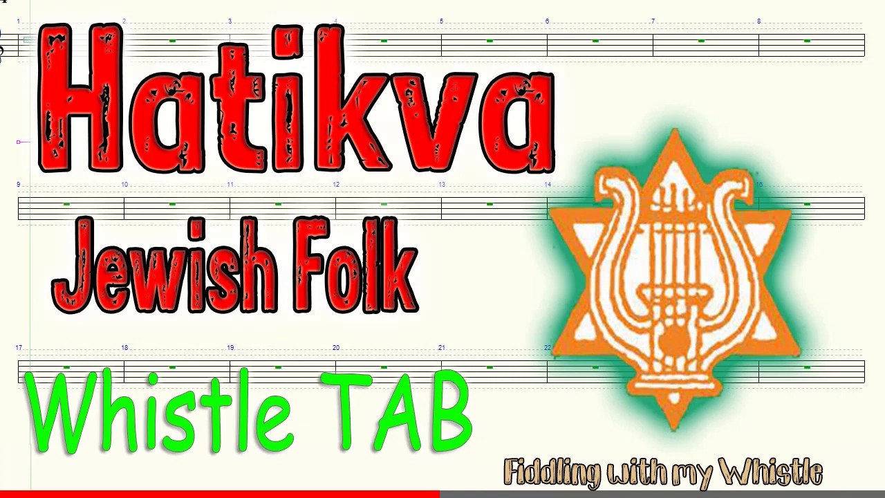 Hatikva – Jewish Folk – Tin Whistle – Play Along Tab Tutorial