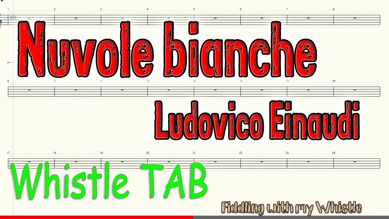 Nuvole bianche – Ludovico Einaudi – Tin Whistle – Play Along Tab Tutorial