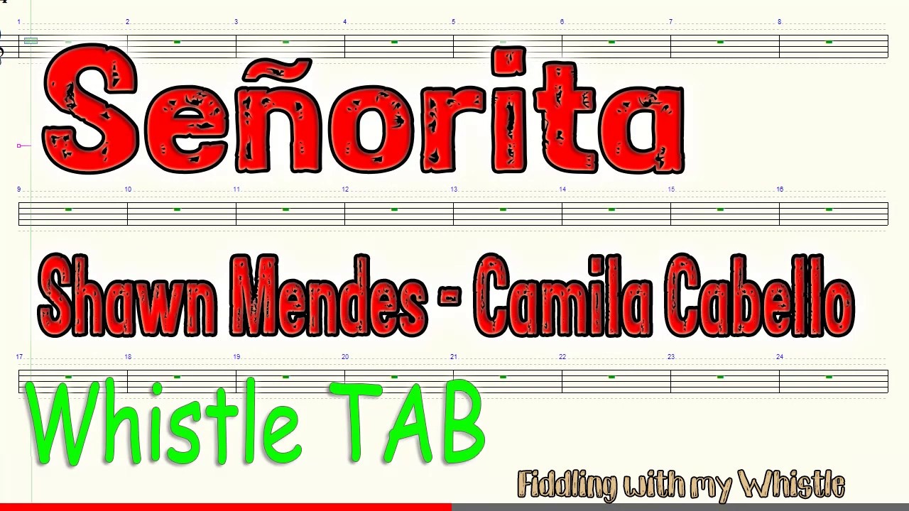 Señorita – Shawn Mendes – Camila Cabello – Tin Whistle – Play Along Tab Tutorial