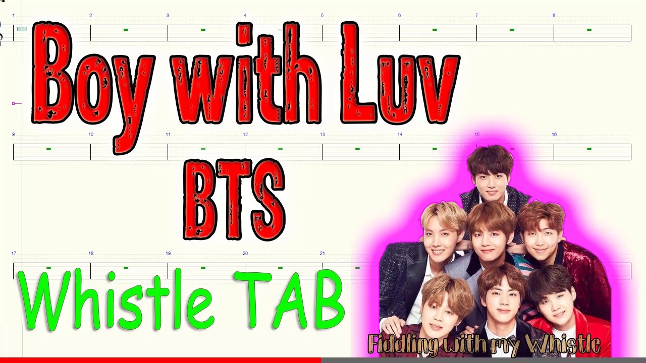 Boy with Luv – BTS – Tin Whistle – Play Along Tab Tutorial