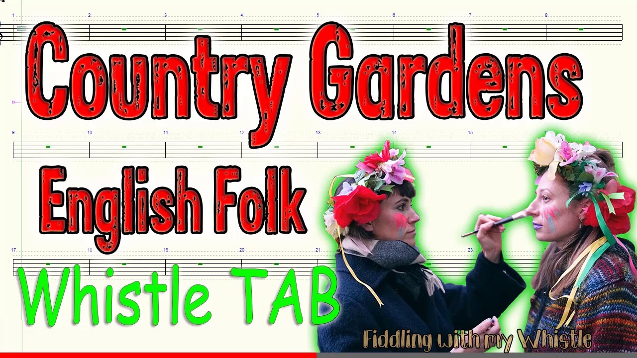 English Country Gardens – Folk Song – Tin Whistle – Play Along Tab Tutorial