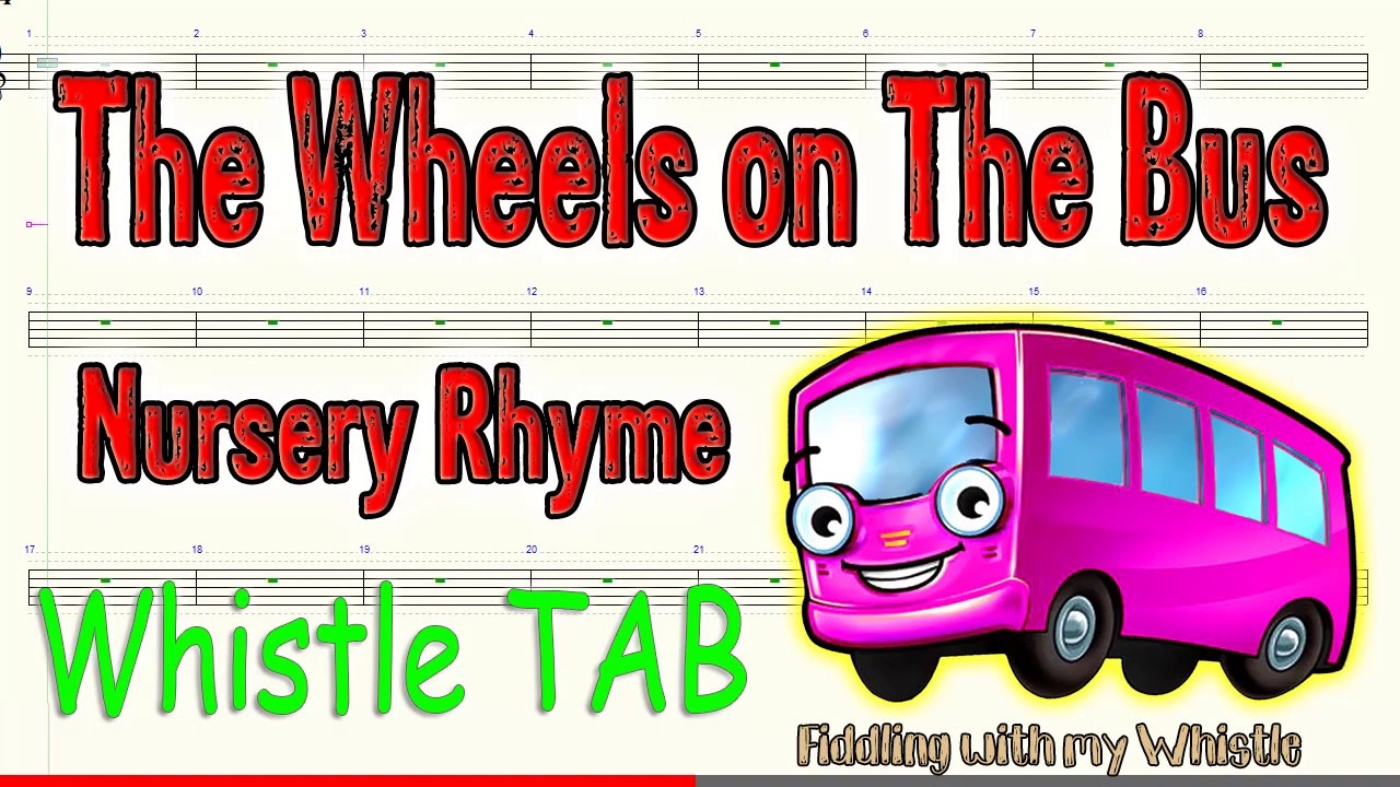 The Wheels on The Bus – Nursery Rhyme – Tin Whistle – Play Along Tab Tutorial