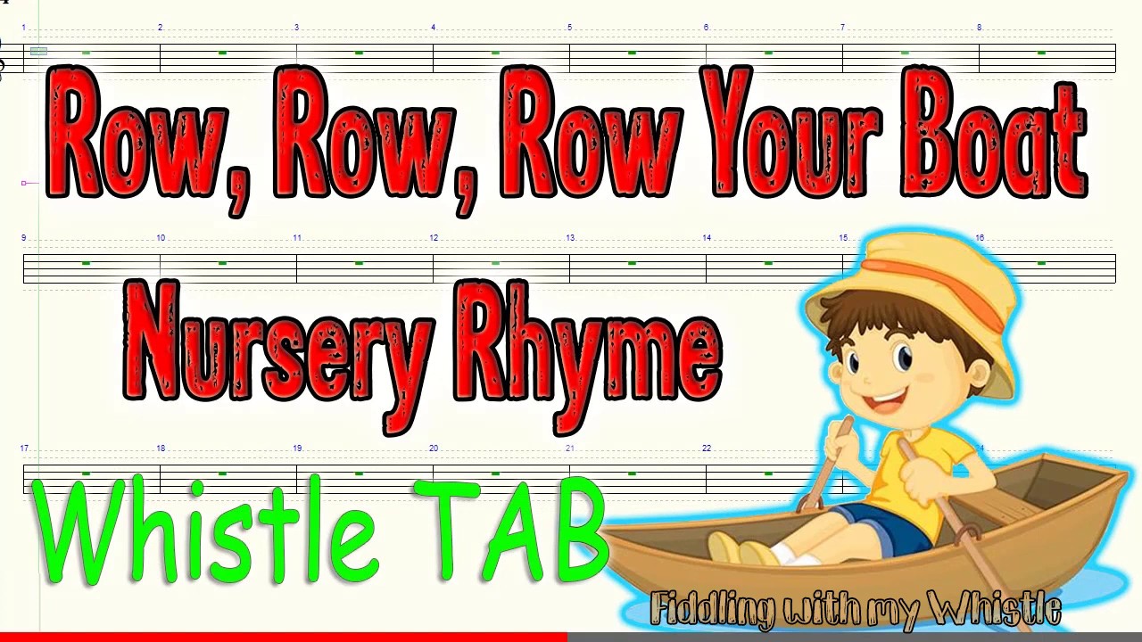 Row, Row, Row Your Boat – Nursery Rhyme  – Tin Whistle – Play Along Tab Tutorial