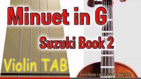 Minuet in G – L.van Beethoven – Suzuki Book 2 – Violin – Play Along Tab Tutorial