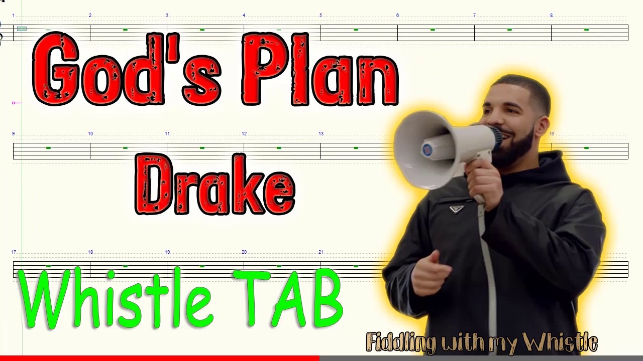 God’s Plan – Drake – Tin Whistle – Play Along Tab Tutorial
