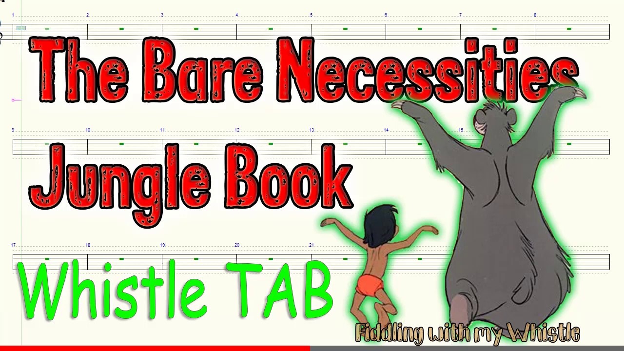 The Bare Necessities – The Jungle Book – Tin Whistle – Play Along Tab Tutorial