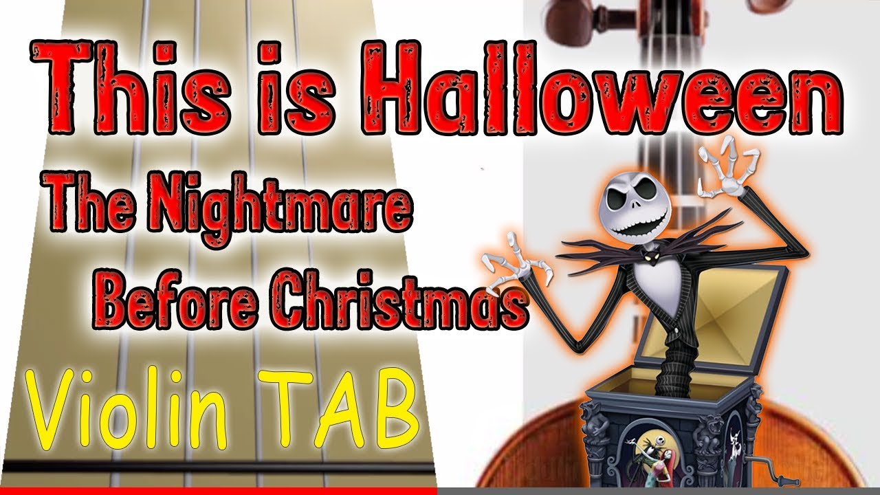 This is Halloween – The Nightmare Before Christmas – Violin – Play Along Tab Tutorial