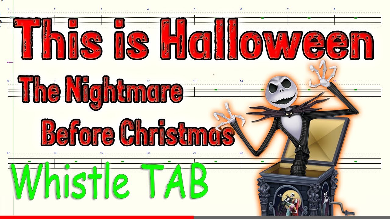 This is Halloween – The Nightmare Before Christmas – Tin Whistle – Play Along Tab Tutorial