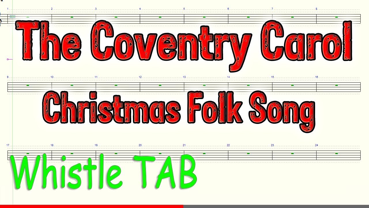 The Coventry Carol – Christmas Folk Song – Tin Whistle – Play Along Tab Tutorial