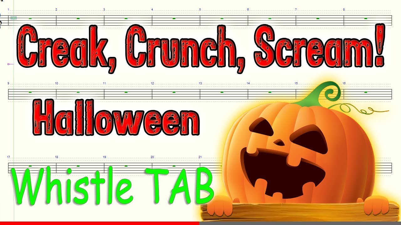 Creak, Crunch, Scream! – Halloween – Tin Whistle – Play Along Tab Tutorial