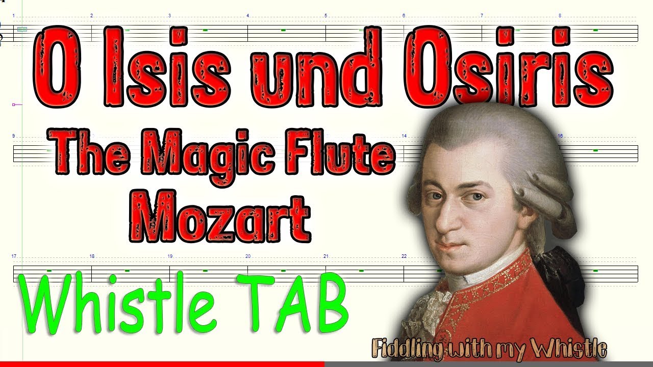 O Isis und Osiris – The Magic Flute – Mozart – Tin Whistle – Play Along Tab Tutorial