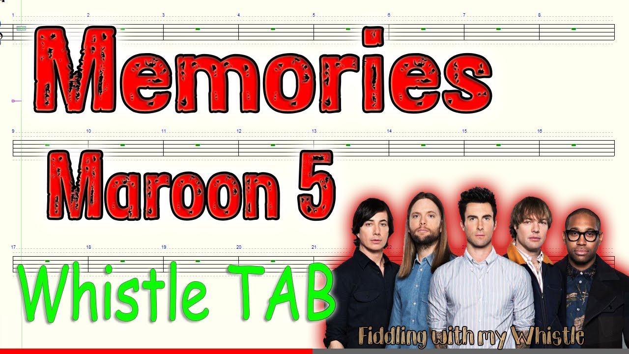 Memories – Maroon 5 – Tin Whistle – Play Along Tab Tutorial