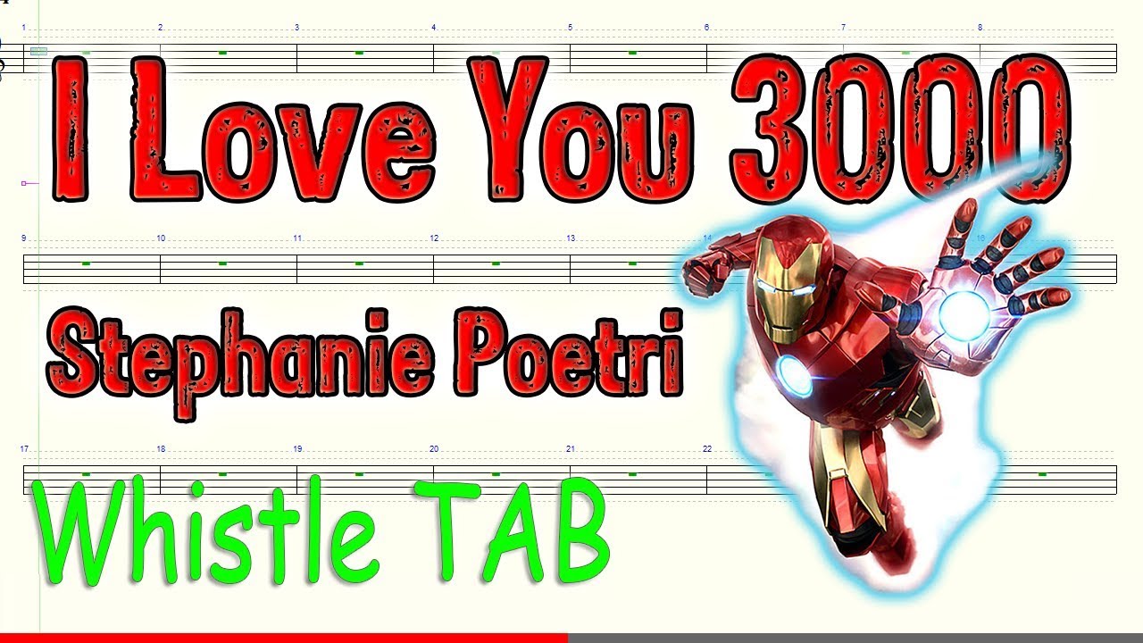 I Love You 3000 – Stephanie Poetri – Tin Whistle – Play Along Tab Tutorial