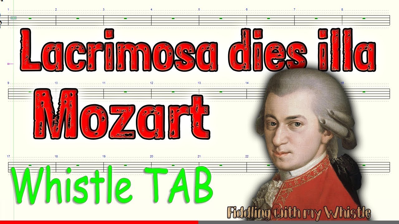 Lacrimosa dies illa – Mozart  – Tin Whistle – Play Along Tab Tutorial