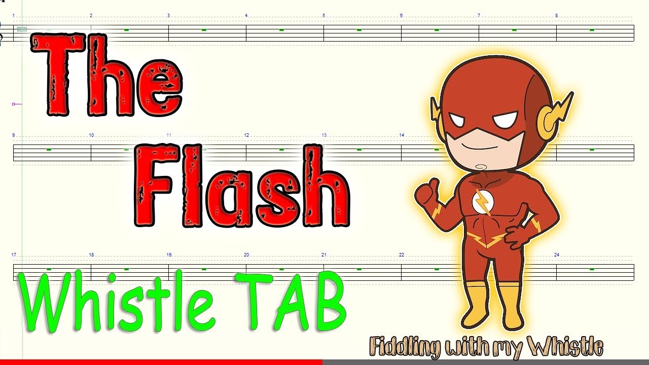 The Flash – Theme Song – Tin Whistle – Play Along Tab Tutorial
