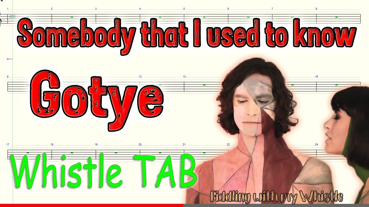 Somebody that I used to know – Gotye – Tin Whistle – Play Along Tab Tutorial