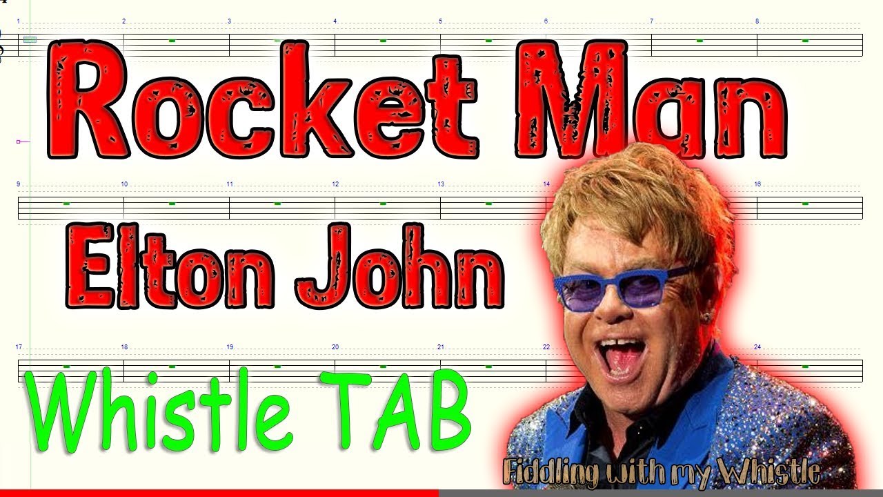 Rocket Man (40K Subscribers) – Elton John – Tin Whistle – Play Along Tab Tutorial