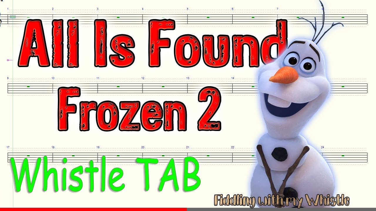 All Is Found –  Frozen 2 – Tin Whistle – Play Along Tab Tutorial