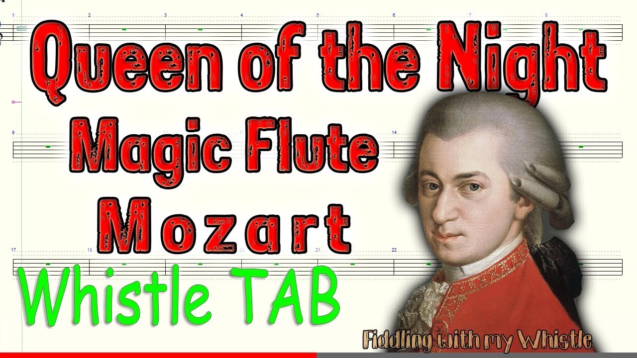 Der Holle Rache (Queen of the Night ) – Magic Flute – Mozart – Tin Whistle – Play Along Tab Tutorial