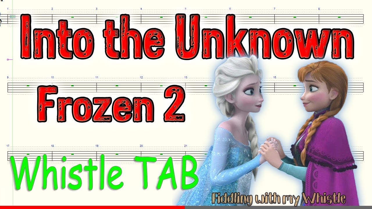 Into the Unknown – Frozen 2 – Tin Whistle – Play Along Tab Tutorial