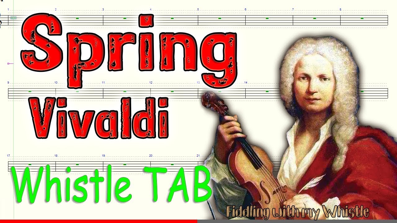 Spring – Vivaldi – Tin Whistle – Play Along Tab Tutorial