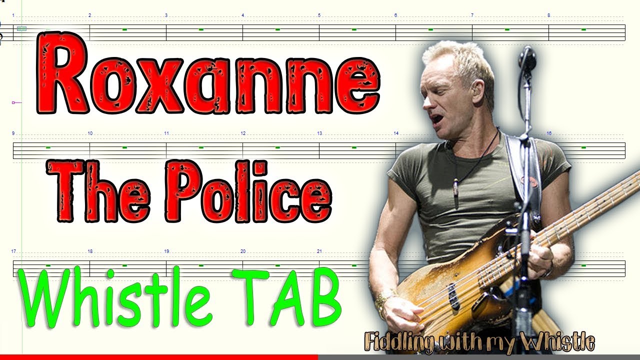 Roxanne – The Police – Tin Whistle – Play Along Tab Tutorial
