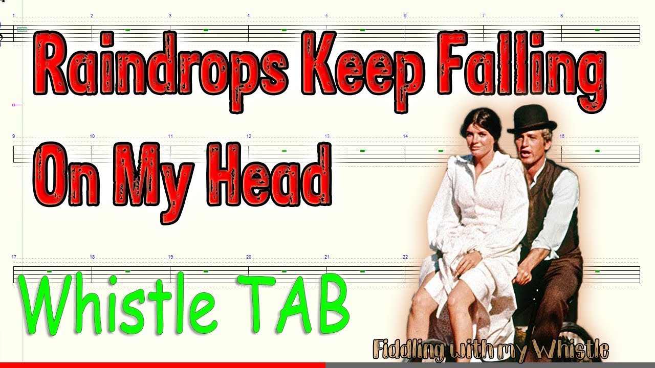 Raindrops Keep Falling On My Head – Tin Whistle – Play Along Tab Tutorial