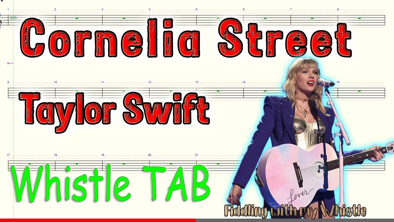 Cornelia Street – Taylor Swift – Tin Whistle – Play Along Tab Tutorial