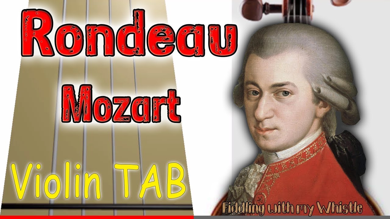 Rondeau – Piano Sonata K309 – Mozart – Violin – Play Along Tab Tutorial