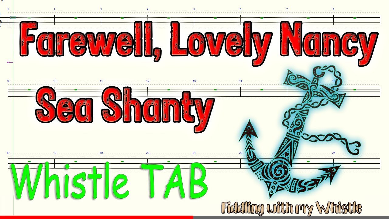 Farewell, Lovely Nancy – Sea Shanty – Tin Whistle – Play Along Tab Tutorial