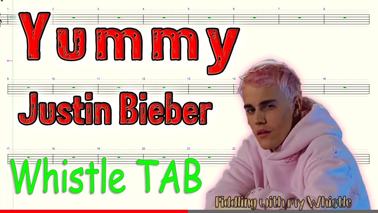 Yummy – Justin Bieber – Tin Whistle – Play Along Tab Tutorial
