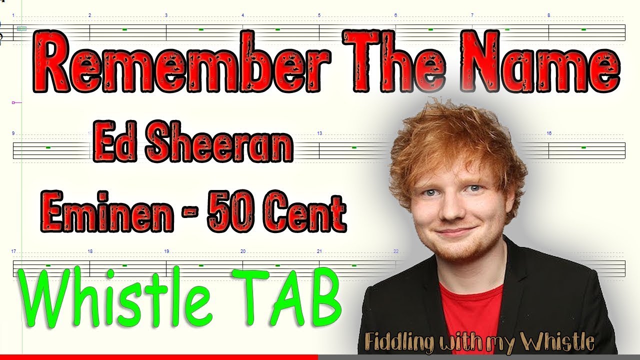 Remember The Name – Ed Sheeran – Eminen – 50 Cent – Tin Whistle – Play Along Tab Tutorial