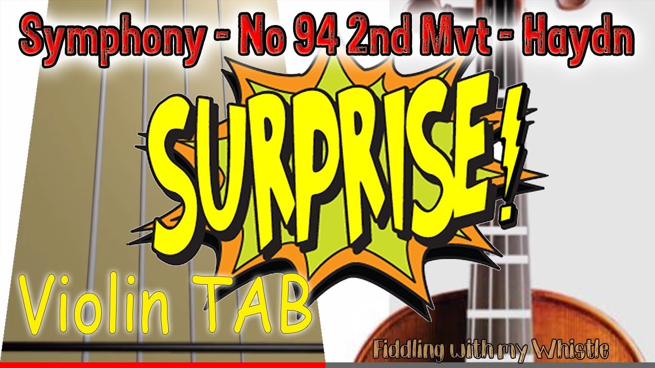 Surprise Symphony – No 94 2nd Mvt – Haydn – Violin – Play Along Tab Tutorial