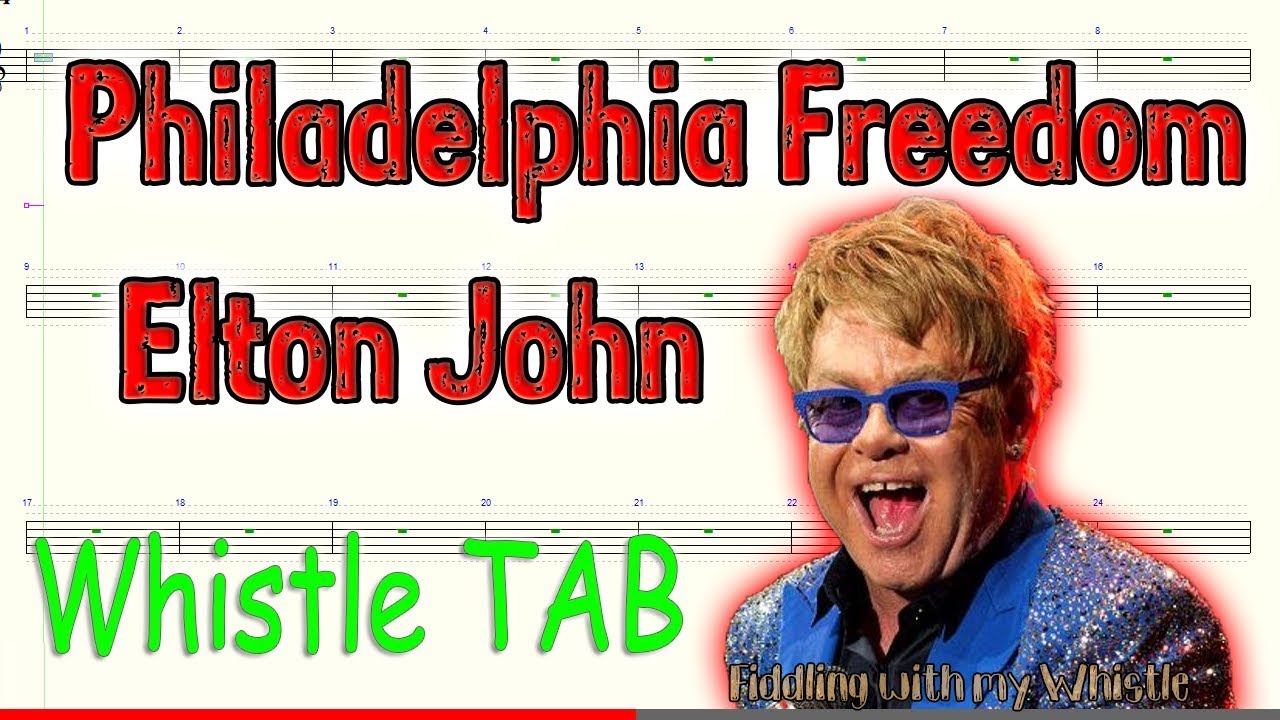 Philadelphia Freedom – Elton John – Tin Whistle – Play Along Tab Tutorial