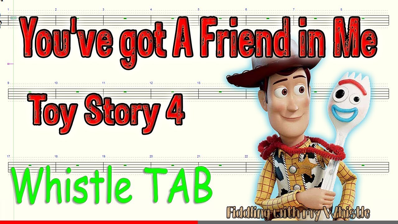 You’ve got A Friend in Me – Toy Story – Tin Whistle – Play Along Tab Tutorial