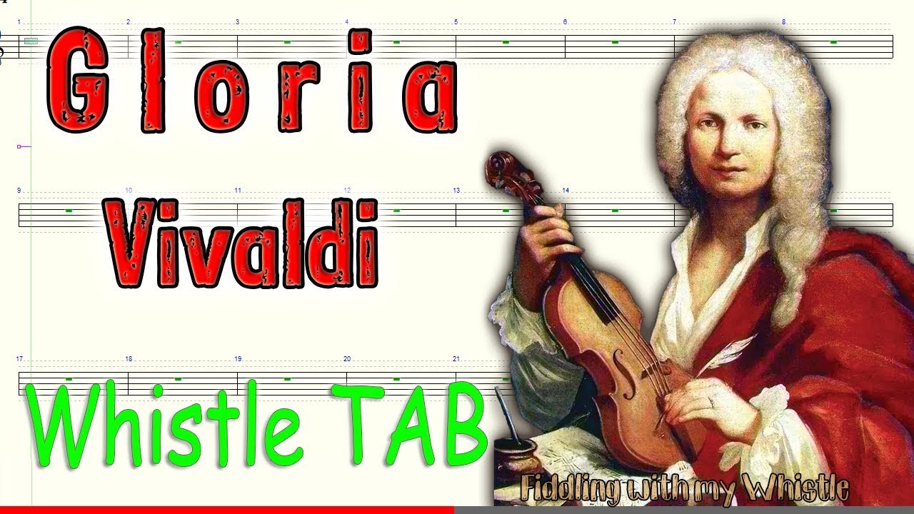 Gloria – Vivaldi – Tin Whistle – Play Along Tab Tutorial